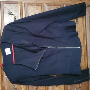 Black Elle side zip casual jacket
